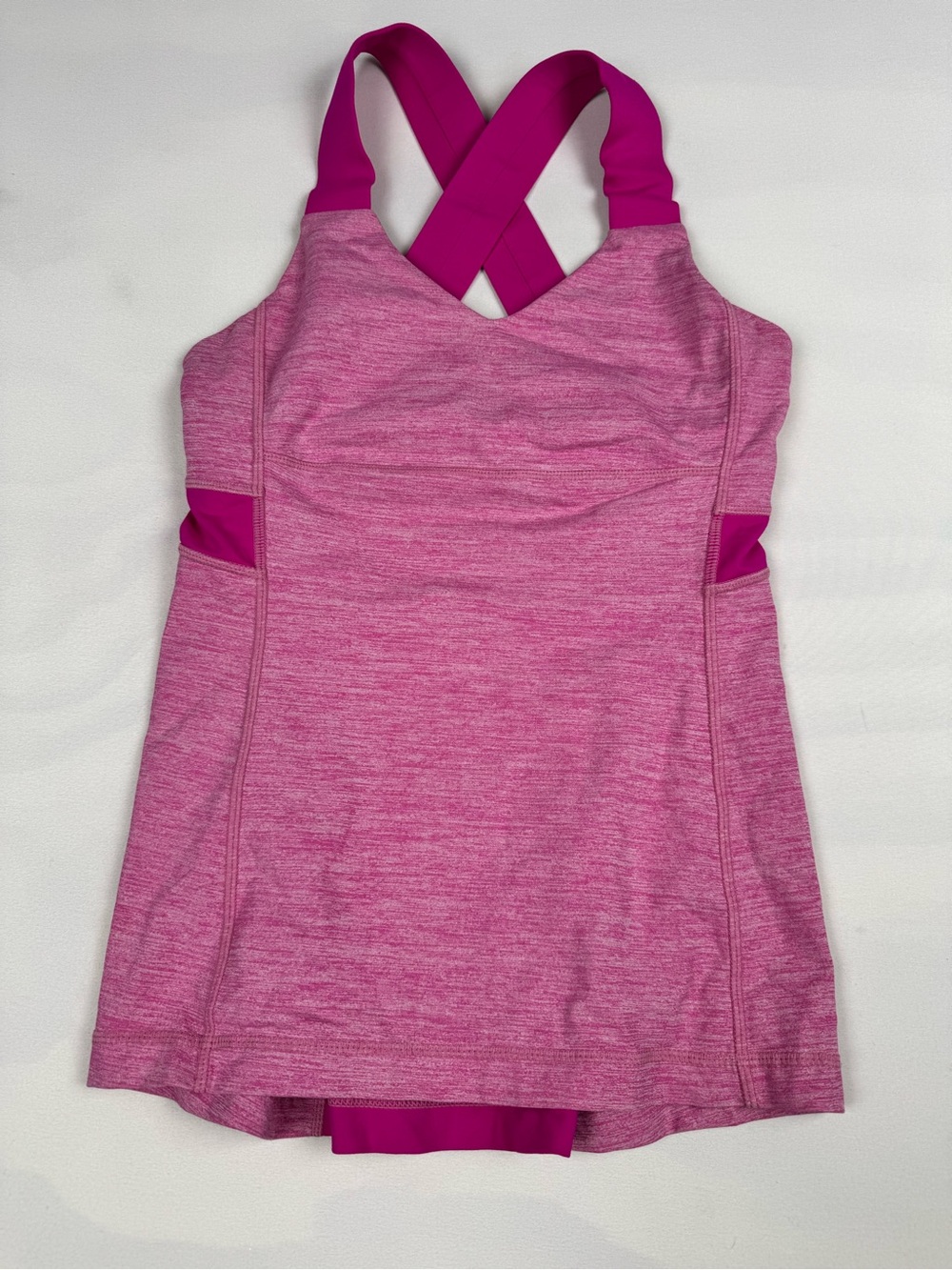 Lululemon Push Your Limits Tank Heathered Paris Pink Women’s 4
